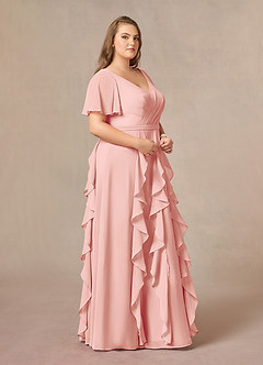 Azazie Watson Abiti per la Madre della Sposa Abito A-Line in Chiffon con Scollo a V Rosetta image9
