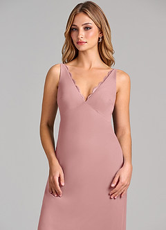 Azazie Tianna Vente finale Robe Fourreau en Mousseline de soie Black image6