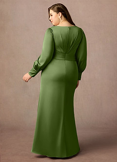 Azazie Petrina Final Sale Juniper Mermaid Pleated Stretch Satin Dress image7