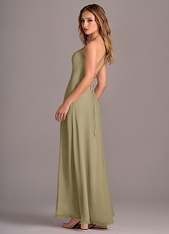 Azazie Mei Bridesmaid Dresses Moss Green A-Line Chiffon Dress image5