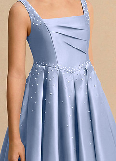 Azazie Jello vestidos de niña de las flores Vestido de Hielo de Satin Mate de Princesa con Plisado image5