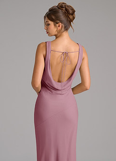 Azazie Rylina Bridesmaid Dresses Vintage Mauve Mermaid Pleated Chiffon Dress image2