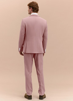 front James Dusty Rose Structured Stretch 3-piece suit
