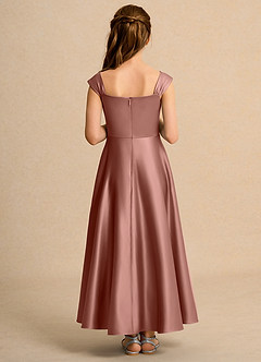 Azazie Bundle Girl Flower Girl Klänningar Klä A-Line i Matt satäng Plisserad image2