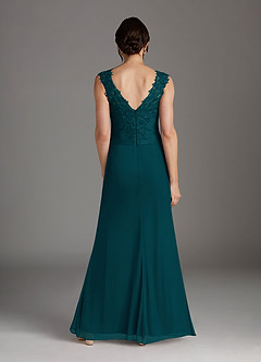 Azazie Edelin Mother of the Bride Dresses Pine A-Line Sweetheart Neckline Pleated Mesh Dress image5