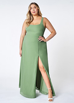 Perfect Day Sage Green Square Neck Maxi Dress image11
