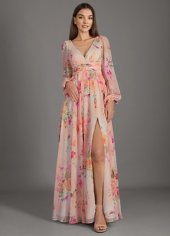Vestido Ramo Abstracto Floral Largo Norah image4