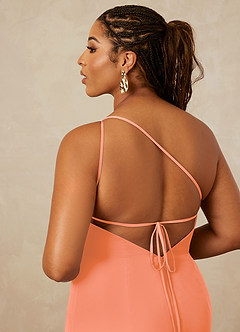 Christian Siriano Bridal for Azazie 1003 Bridesmaid Dresses Sunset Sheath One Shoulder Chiffon Dress image16