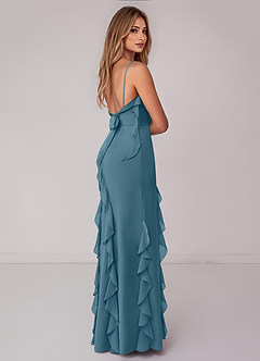 Azazie Malia Bridesmaid Dresses Bermuda Sheath Ruched Chiffon Dress image5