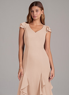 Azazie Nessa Bridesmaid Dresses English Rose A-Line Chiffon Dress image7