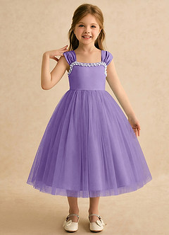Azazie Yosemite Flower Girl Dresses Tahiti Ball-Gown Sweetheart Neckline Tulle Dress image1
