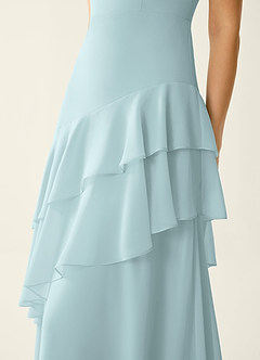 Fiorella Nebel Chiffon-Abendkleid mit Rüschen in A-Linie image6