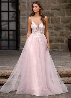 Finesse Rosa Vestido de fiesta de corte A image4