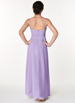 Azazie Naeem Junior Lilac A-Line Ruched Chiffon Dress image2