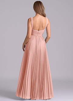 Azazie Mina Bridesmaid Dresses Rosette A-Line Pleated Chiffon Dress image7
