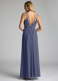 Azazie Maren Allure Bridesmaid Dresses Stormy A-Line V-Neck Lace Chiffon Dress image5