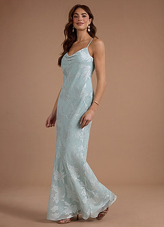 Maxi jurk Yulia Mistblauw image4