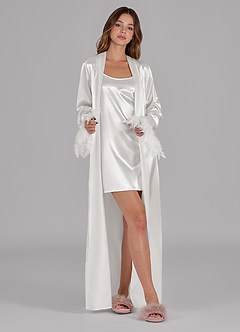 front Satin Robe and Slip Set