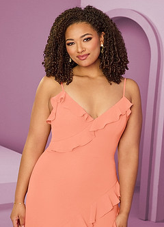 Barbie ♥ Azazie Bridesmaid Dresses Sunset Sheath Chiffon Dress image14
