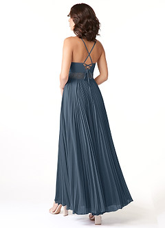 Azazie Devyn Final Sale Neptune A-Line Corset Chiffon Dress image4