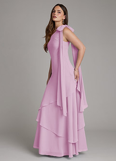 Azazie Monique Suknie dla druhen Linia A Jedno ramię Szyfon Do ziemi Sukienka image7