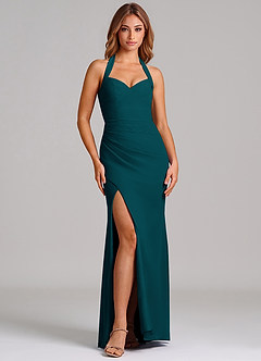 Azazie Emeria Suknie dla druhen Syrena Dekolt w kształcie serca Szyfon Do ziemi Sukienka image3