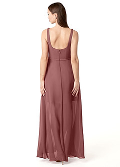 Azazie Renee Bridesmaid Dresses A-Line Chiffon Floor-Length Dress with Pockets image3