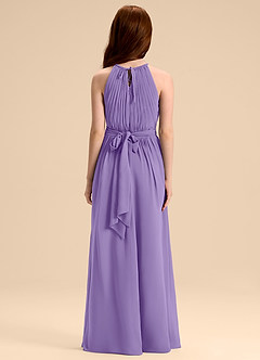 Azazie Malone Junior Vestido de Tahití de Gasa de Corte en A con Plisado image2