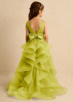 Azazie Lior Robe Demoiselle D'honneur Fillette Robe Princesse en Tulle Plissée Citronnelle image7