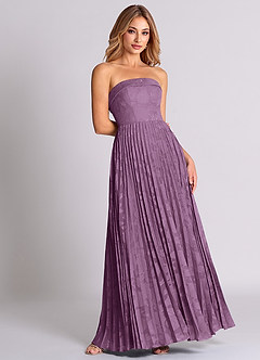 Azazie Mariana Bridesmaid Dresses Wisteria A-Line Strapless Floral Burnout Convertible Dress image4