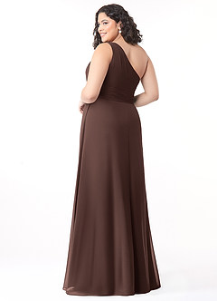 Azazie Dallas Bridesmaid Dresses Ganache A-Line One Shoulder Chiffon Dress image7