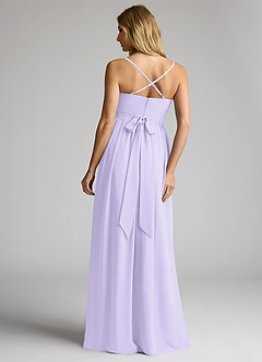 Azazie Llana Maternity Bridesmaid Dresses A-Line Chiffon Floor-Length Dress image2