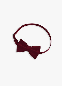 front Boy's Adjustable Stretch Satin Bow Tie