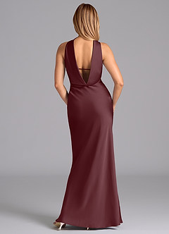 Azazie Lusinda Bridesmaid Dresses Sangria Mermaid Strapless Stretch Satin Dress image7