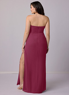 Barbie ♥ Azazie Bridesmaid Dresses Mulberry Sheath Strapless Chiffon Convertible Dress image9