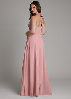 Azazie Irina Bridesmaid Dresses Dusty Rose A-Line Pleated Chiffon Dress image6
