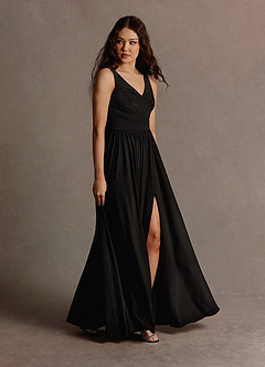 Tina Black Pleated Maxi Dress image3