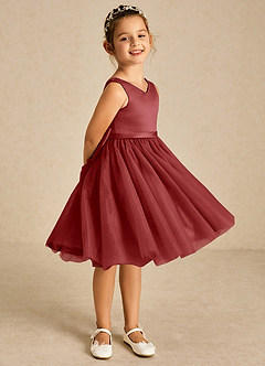 Azazie Sarina Final Sale Black A-Line Bow Tulle Dress image5