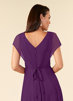 Azazie Palana Kleider für die Brautmutter A-Linie Spitze Chiffon Kleid Traube image5