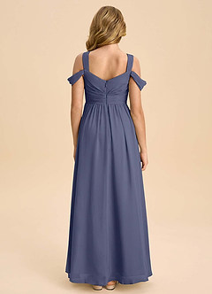 Azazie Lianne Junior Stormy A-Line Off the Shoulder Chiffon Dress image7