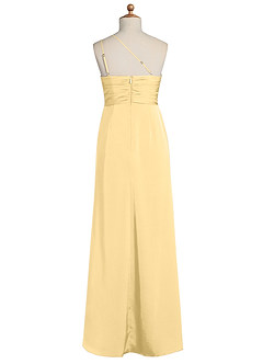 Azazie Eren Junior Butter Sheath Pleated Stretch Satin Dress image7
