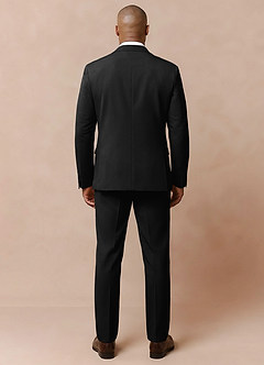 front Owen Black Lightweight Tailored Trousers Suit