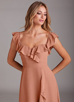 Azazie Lyra Bridesmaid Dresses MAI TAI A-Line Chiffon Convertible Dress image10
