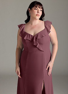 Azazie Sophie Bridesmaid Dresses Sangria A-Line Off the Shoulder Chiffon Convertible Dress image13