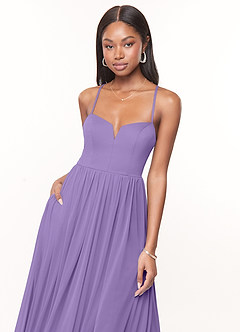 Azazie Marsol Bridesmaid Dresses Tahiti A-Line Corset Mesh Dress image5