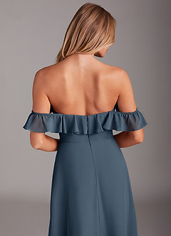Azazie Lyra Bridesmaid Dresses Neptune A-Line Chiffon Convertible Dress image8