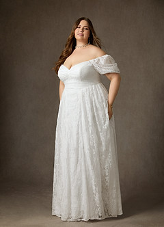 Azazie Britt Häämekot A-linja Sydämenmuotoinen pääntie Pitsi Lattian pituus Pukeutua image12