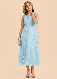 front Azazie Evelyn Junior Formal Dress