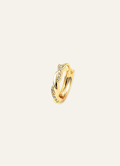 front CZ Hoop & Stud Earring Set