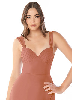 Azazie Audre Final Sale MAI TAI Mermaid Pleated Chiffon Dress image5